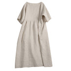 Loose Mori Doll Sleeve Cotton Linen Skirt-HighTouch