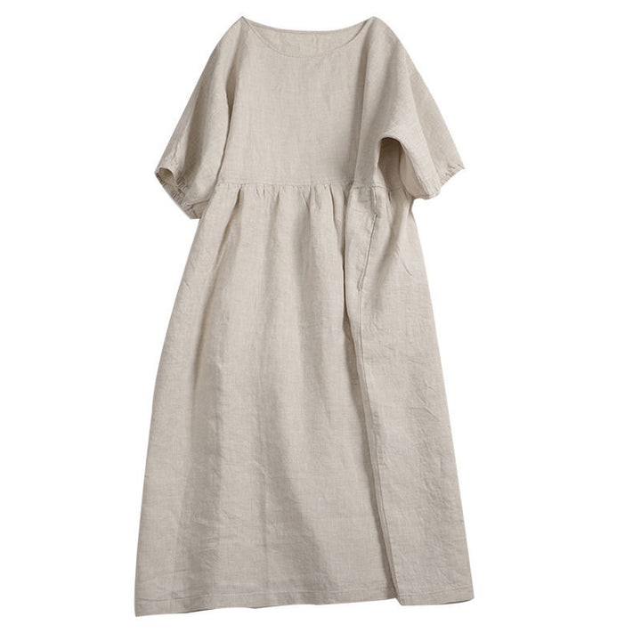 Loose Mori Doll Sleeve Cotton Linen Skirt-HighTouch