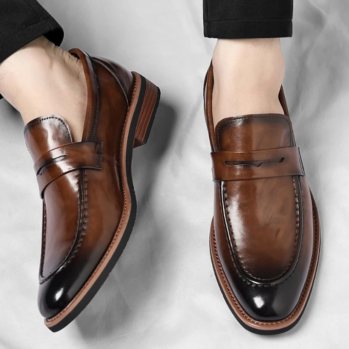 Men’s Leather Penny Loafers – Polished Comfort