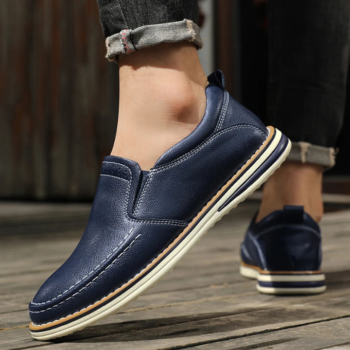 Men's Leather Moccasin Loafers – Cooper