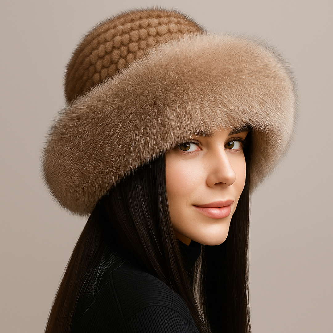 Women’s Velvet Fur Hat for Winter