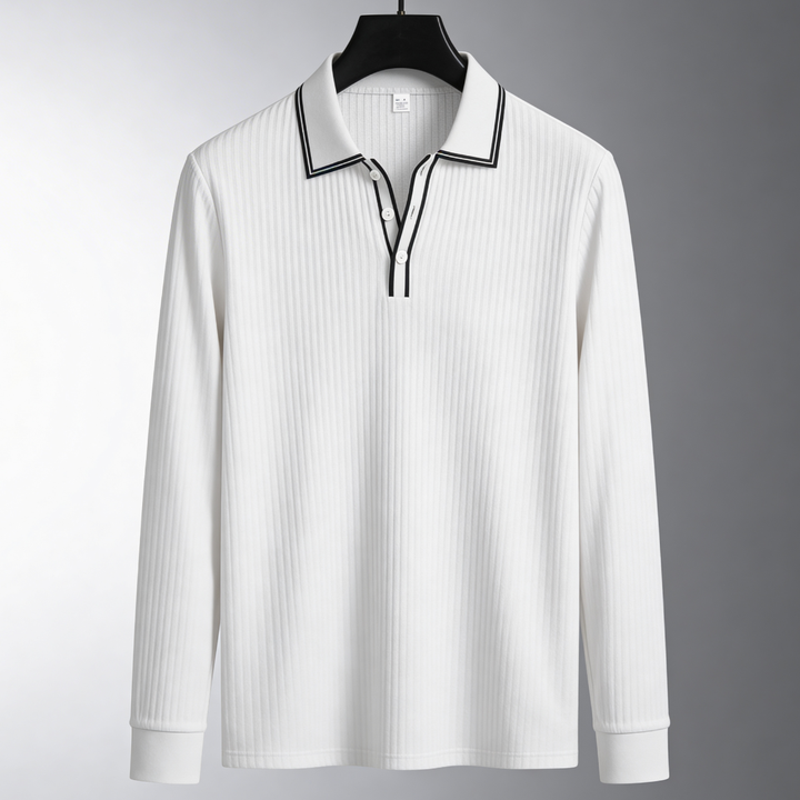 Men's Long Sleeve Polo Shirt – Lightweight & Breathable