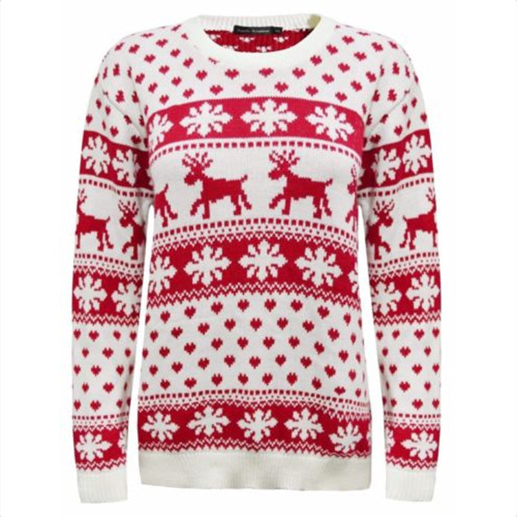 Women's Christmas Snowflake Knit Sweater - Festive Winter Sweater