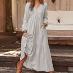 Cotton Linen Dress – Breathable Solid Color Collection-HighTouch