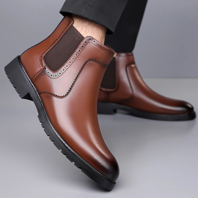 Men’s Leather Chelsea Boots – Smart Comfort