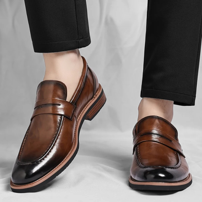 Men’s Leather Penny Loafers – Polished Comfort