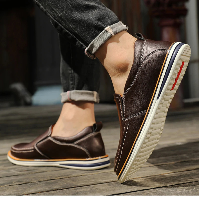 Men's Leather Moccasin Loafers – Cooper