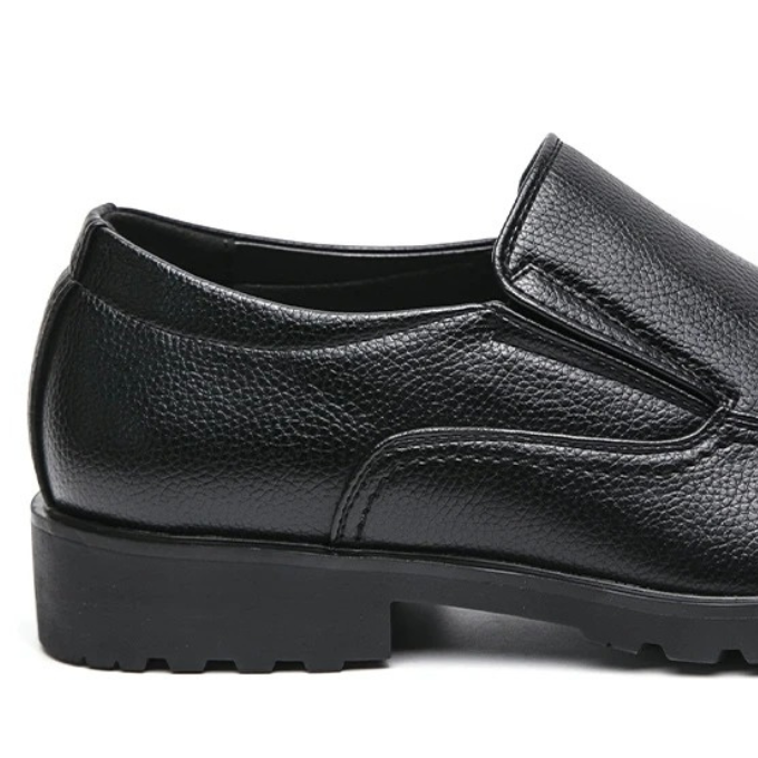 Men's Leather Slip-On Loafers | Classic Business Casual Dress Shoes