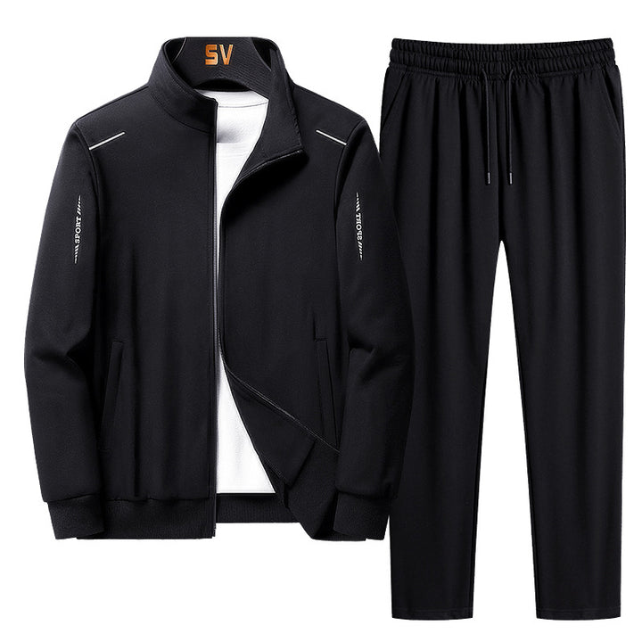 Men’s Casual Sports Tracksuit Set – Long Sleeve Coat & Trousers-HighTouch