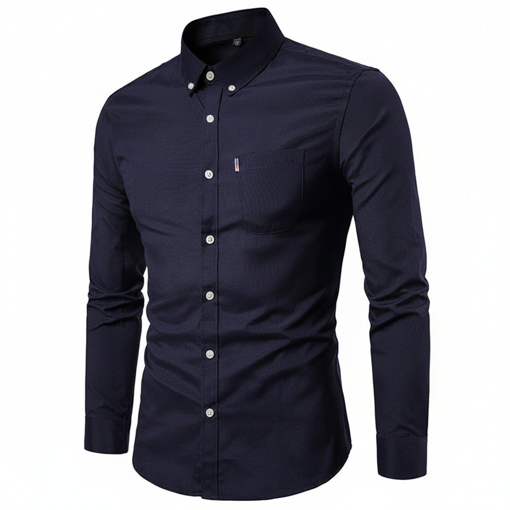 Casual long-sleeved Cotton shirt-HighTouch