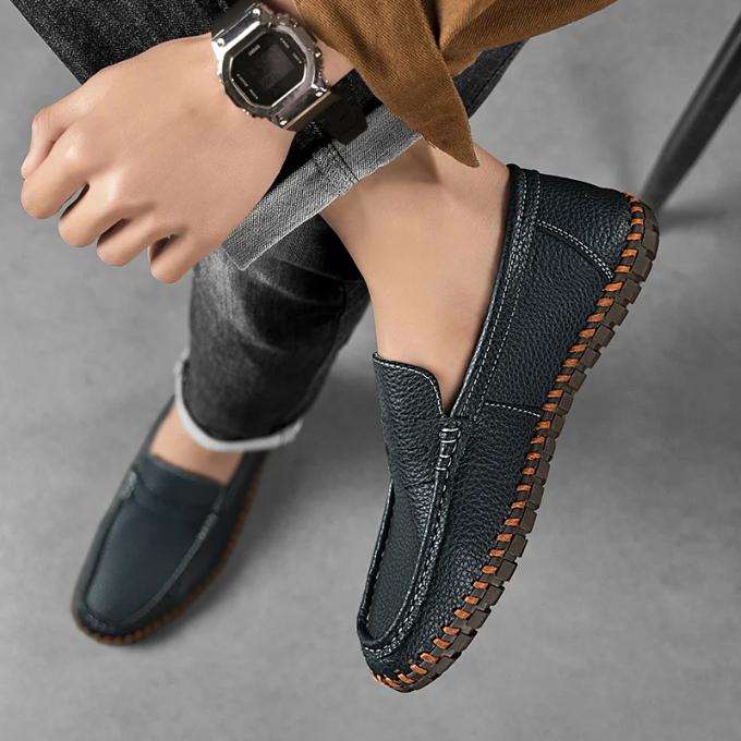 Men's Full-Grain Leather Slip-On Loafers