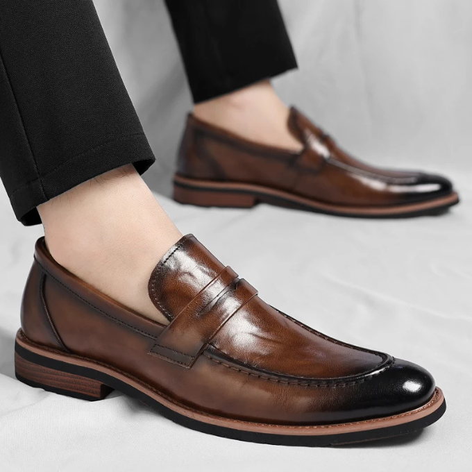 Men’s Leather Penny Loafers – Polished Comfort