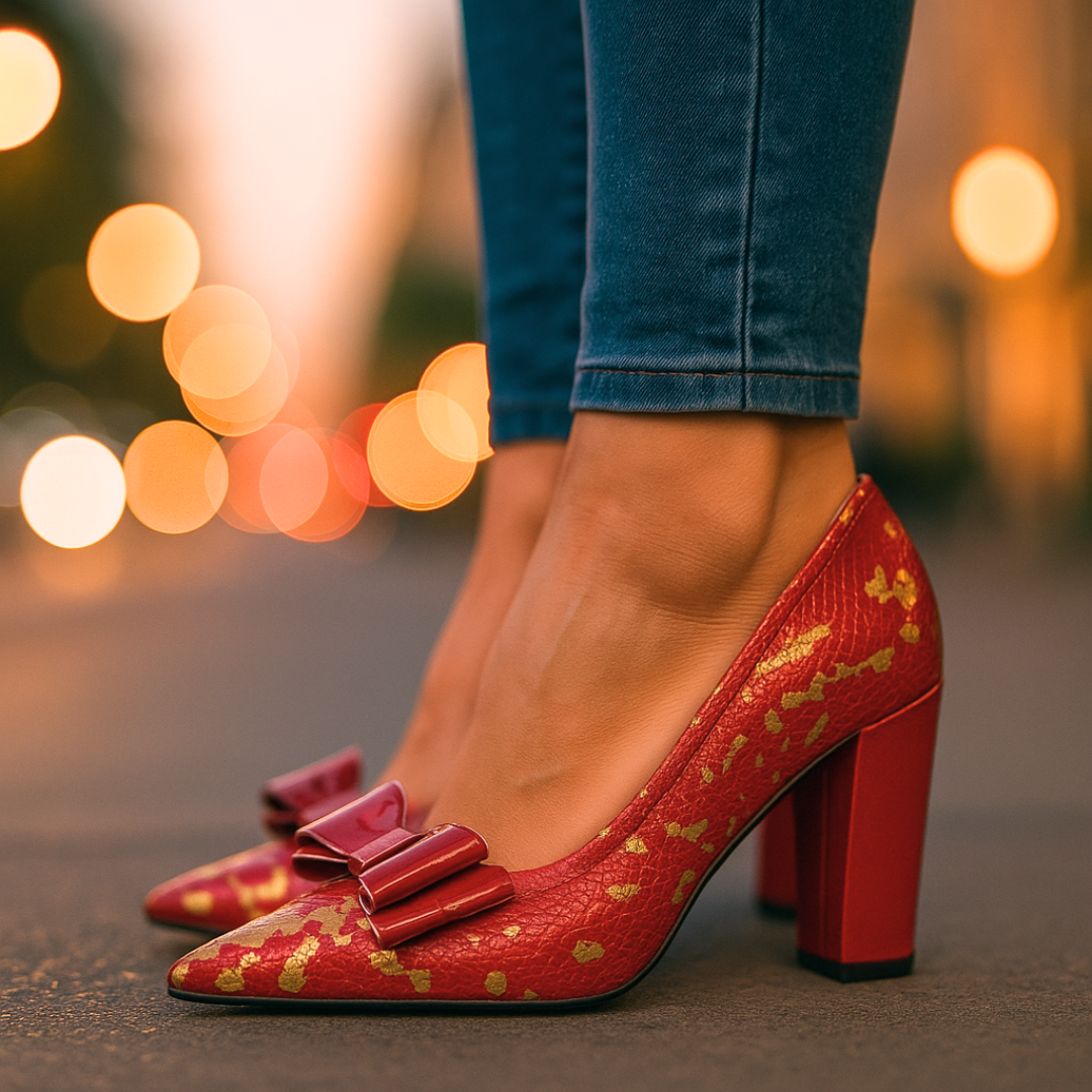Women's Snake Print Heels – Pointed Toe Pumps