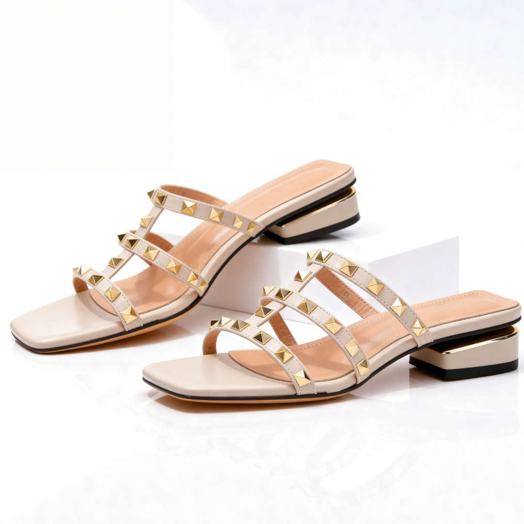 Women's Studded Mule Sandals – Orthopedic Cushioned Support
