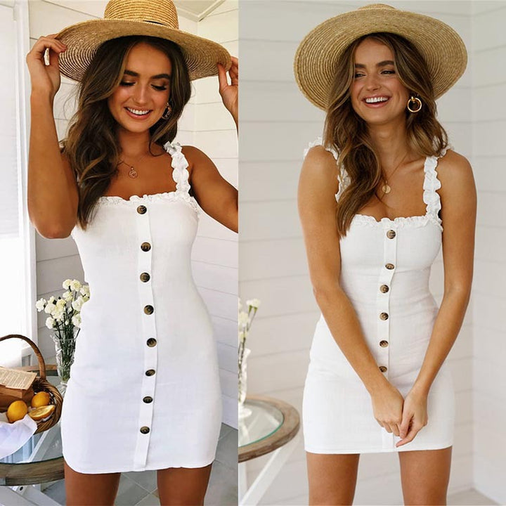 Cotton & Linen Dress – Natural Hemp Blend Fabric-HighTouch