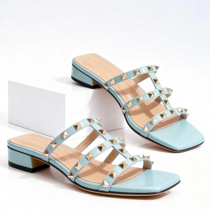 Women's Studded Mule Sandals – Orthopedic Cushioned Support