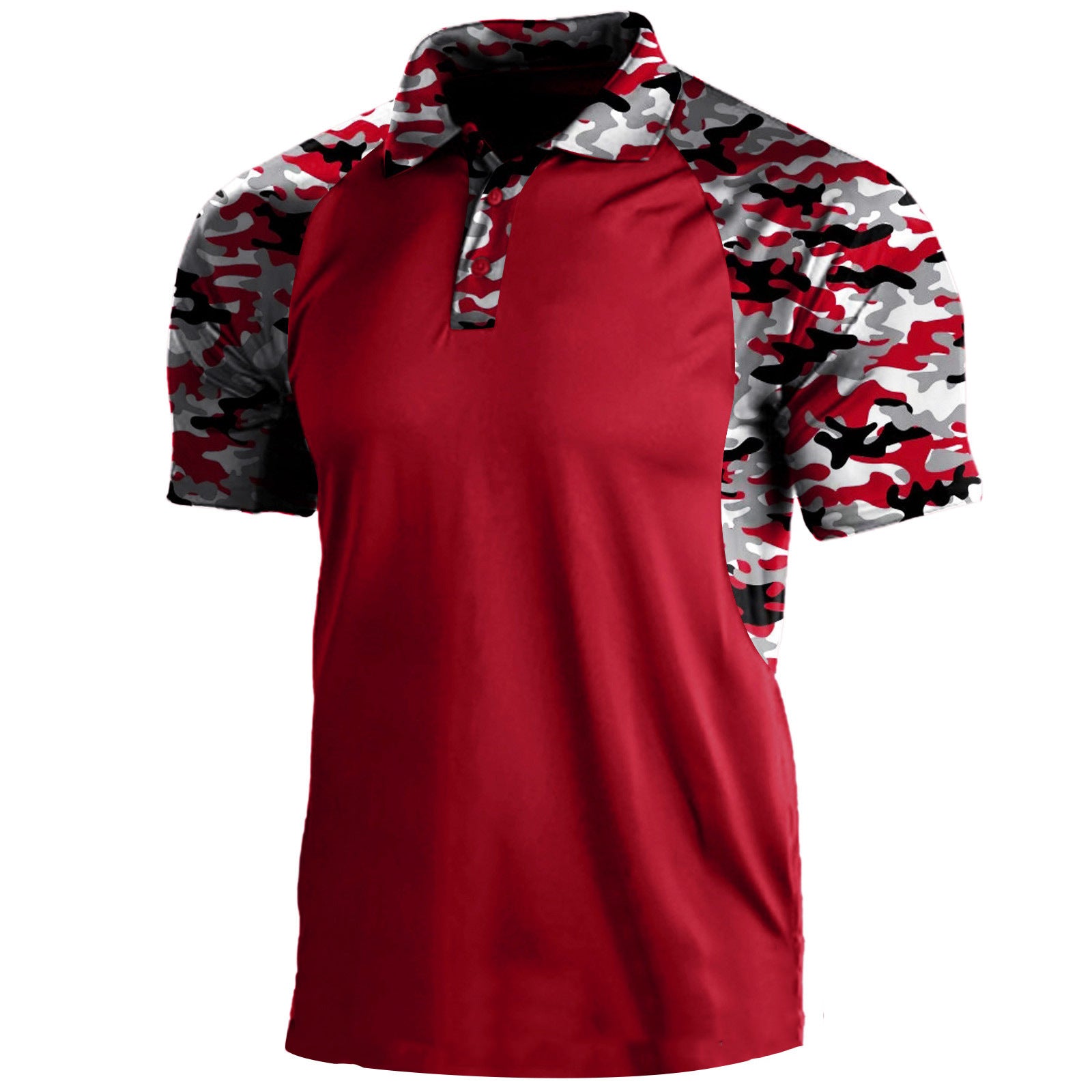 Polo Shirt Lapel Zipper Short-sleeved T-shirt Men-HighTouch