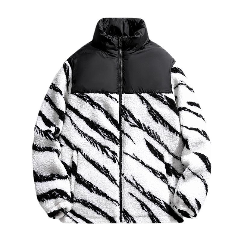 Autumn Men's Fleece Fashion Brand Contrast Color Baggy Coat-HighTouch