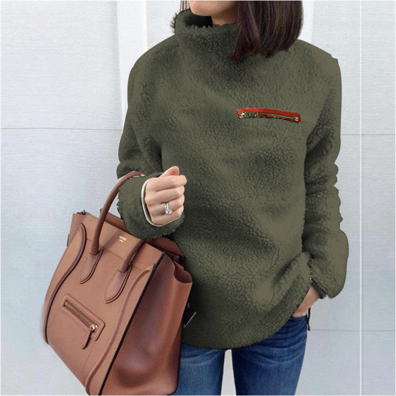Women's Bottoming Sweater Shirt – Slim Fit Layering Essential-HighTouch