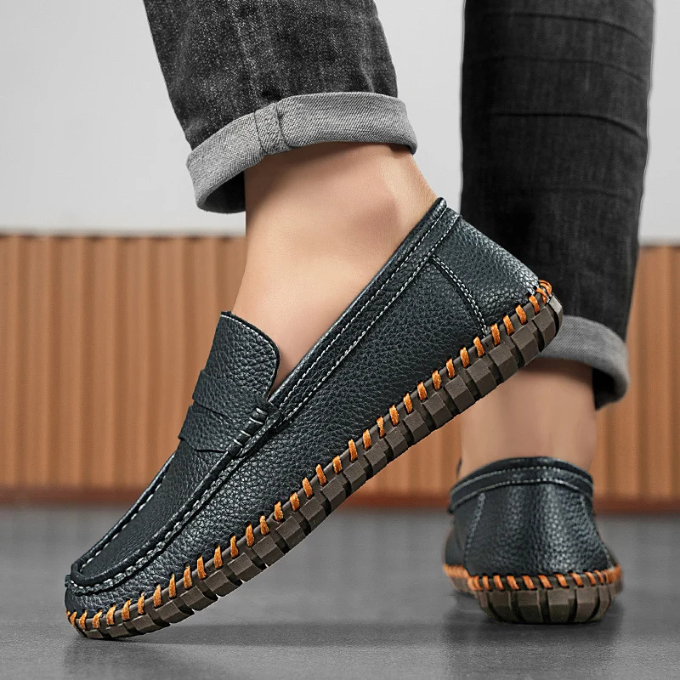 Men's Full-Grain Leather Slip-On Loafers