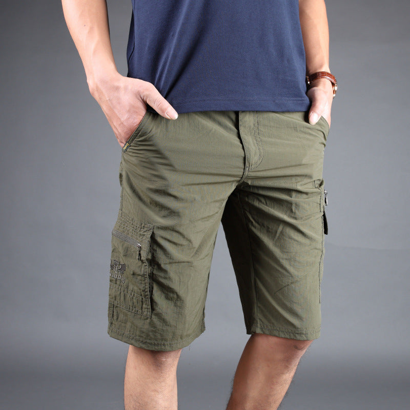 Men’s Cargo Shorts Loose Fit Multi Pocket Casual Summer-HighTouch