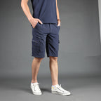 Men’s Cargo Shorts Loose Fit Multi Pocket Casual Summer-HighTouch