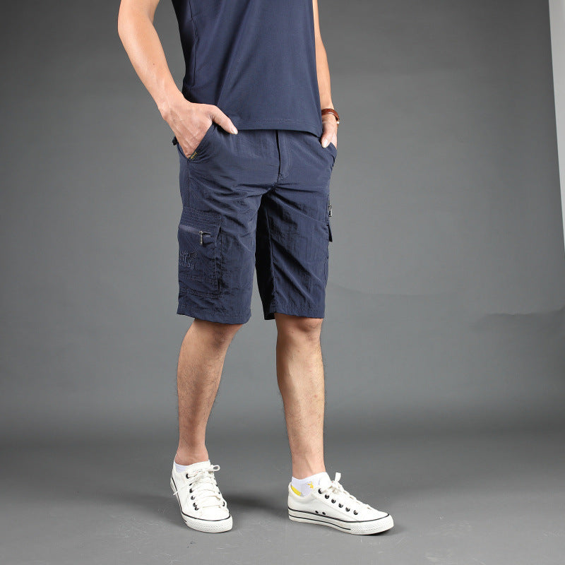 Men’s Cargo Shorts Loose Fit Multi Pocket Casual Summer-HighTouch