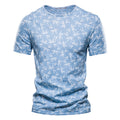 Casual Slim-Fit Stretch T-Shirt Men Short-Sleeved Printed T-Shirt Sports Men-HighTouch