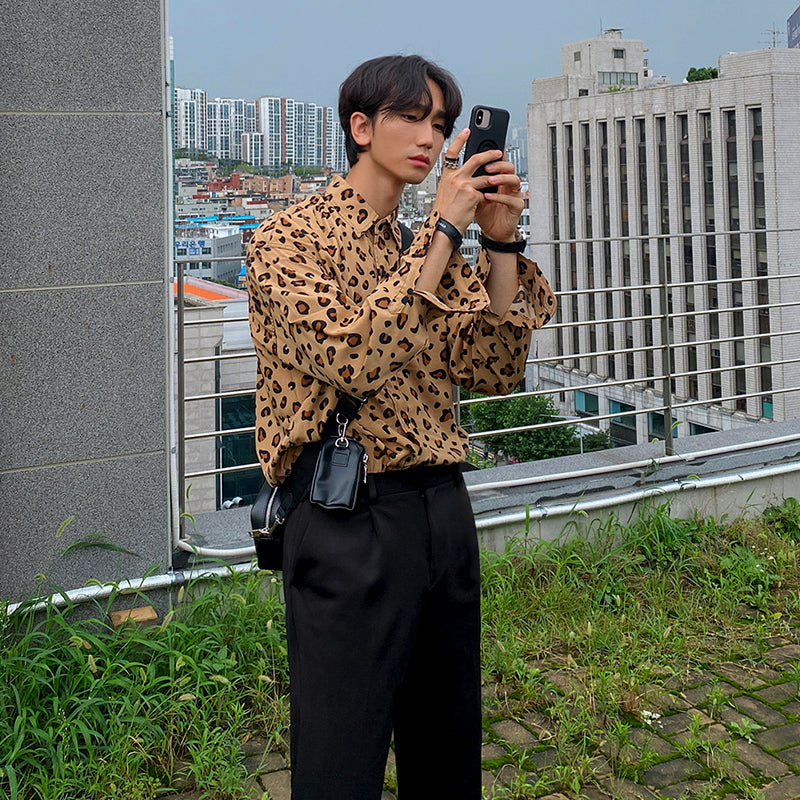 Leopard Shirt Men s-HighTouch