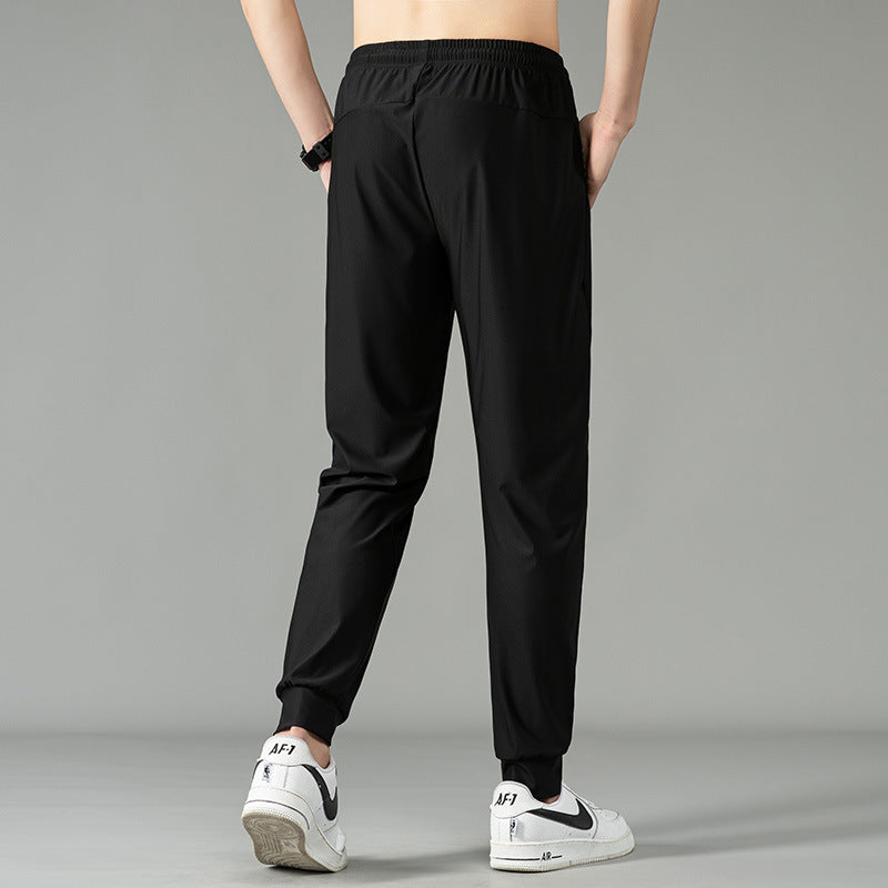Men's Casual Ice Silk Pants – Loose Sports Pants-HighTouch