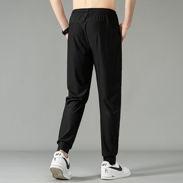 Men's Casual Ice Silk Pants – Loose Sports Pants-HighTouch