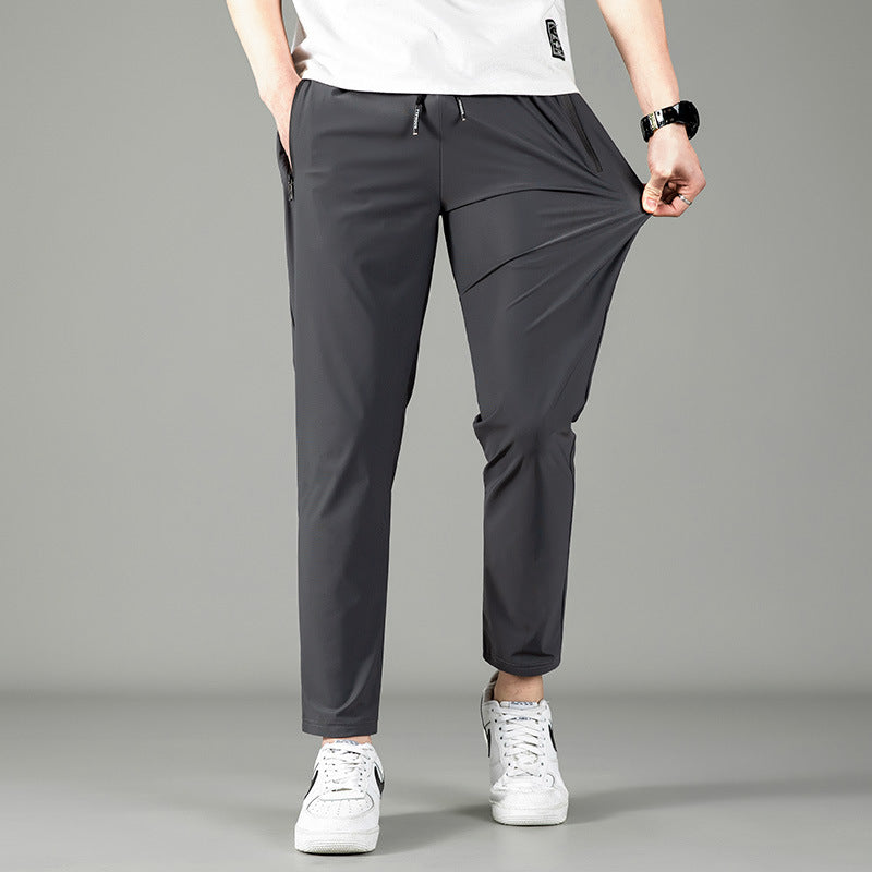 Men's Casual Ice Silk Pants – Loose Sports Pants-HighTouch