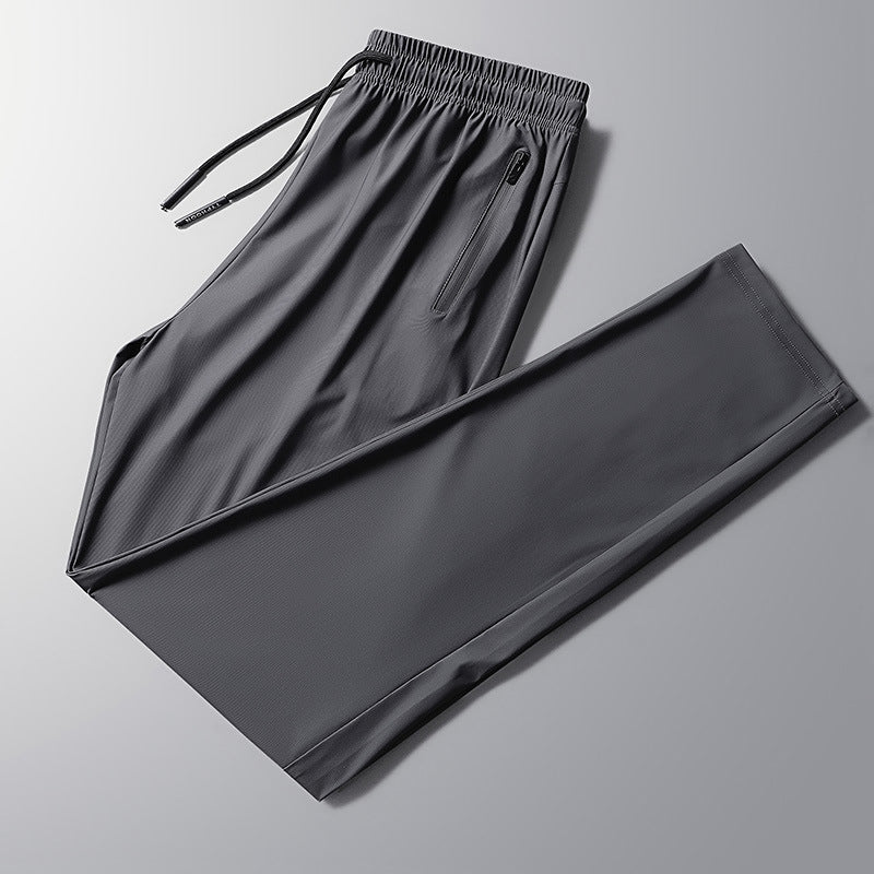 Men's Casual Ice Silk Pants – Loose Sports Pants-HighTouch