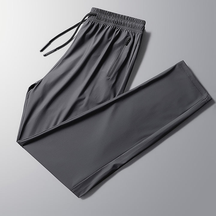 Men's Casual Ice Silk Pants – Loose Sports Pants-HighTouch