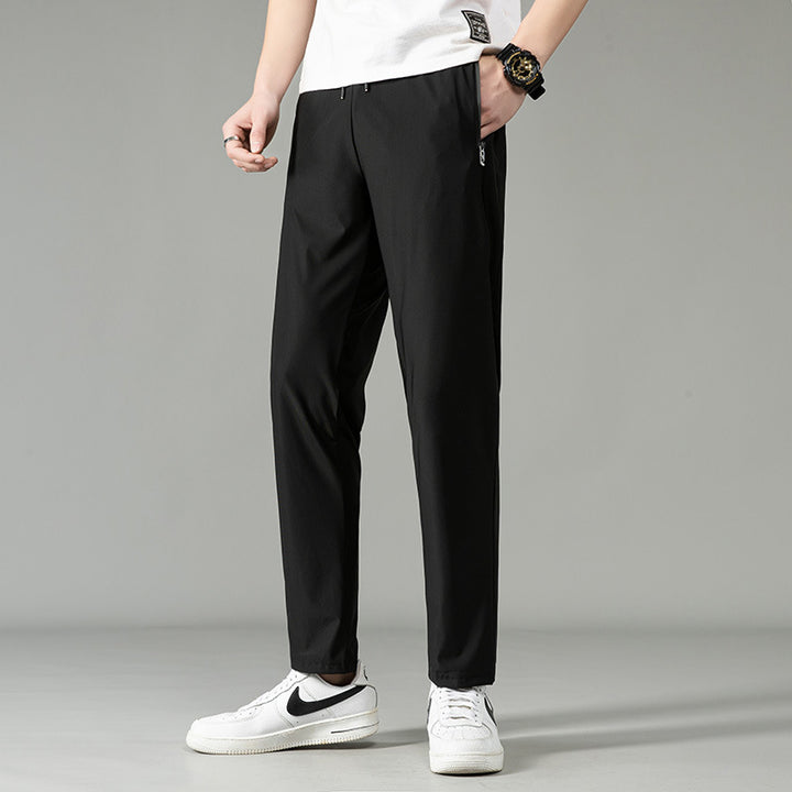 Men's Casual Ice Silk Pants – Loose Sports Pants-HighTouch