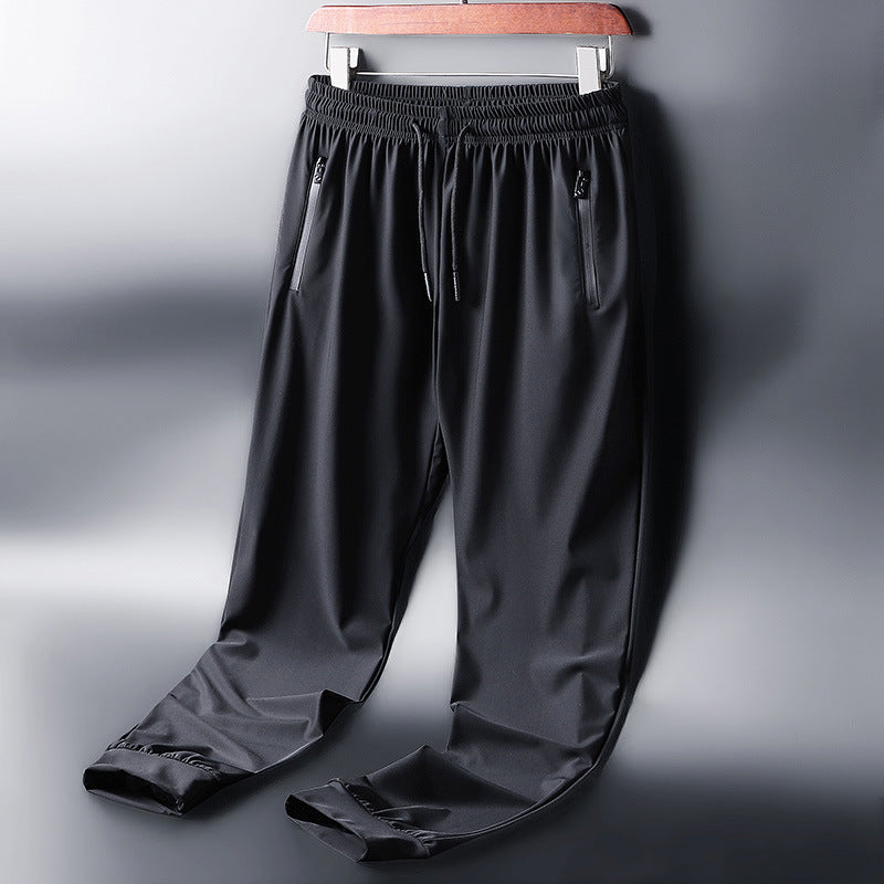 Men's Casual Ice Silk Pants – Loose Sports Pants-HighTouch