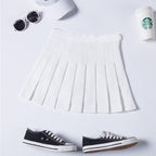 Women’s Slimming Plaid Pleated Skirt – High-Waist Zipper Mini Skirt