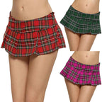 Women’s Sexy Low-Waist Club Skirt – Lattice Print Party Mini