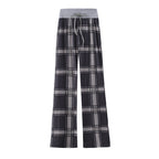 Leopard Print Stretch Drawstring Wide Leg Pants Women-HighTouch