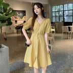 Women’s Plaid Long Dress – Elegant Casual Style-HighTouch