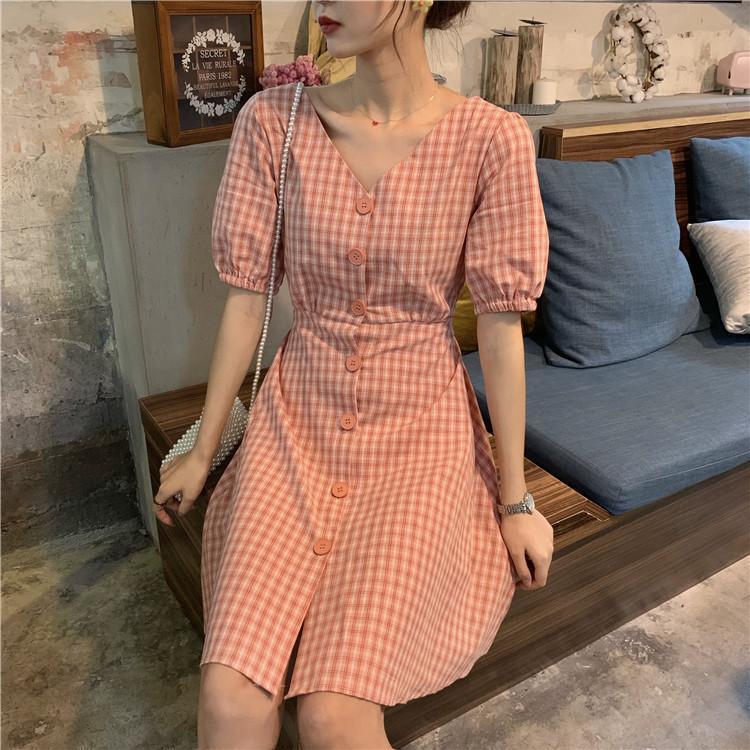 Women’s Plaid Long Dress – Elegant Casual Style-HighTouch