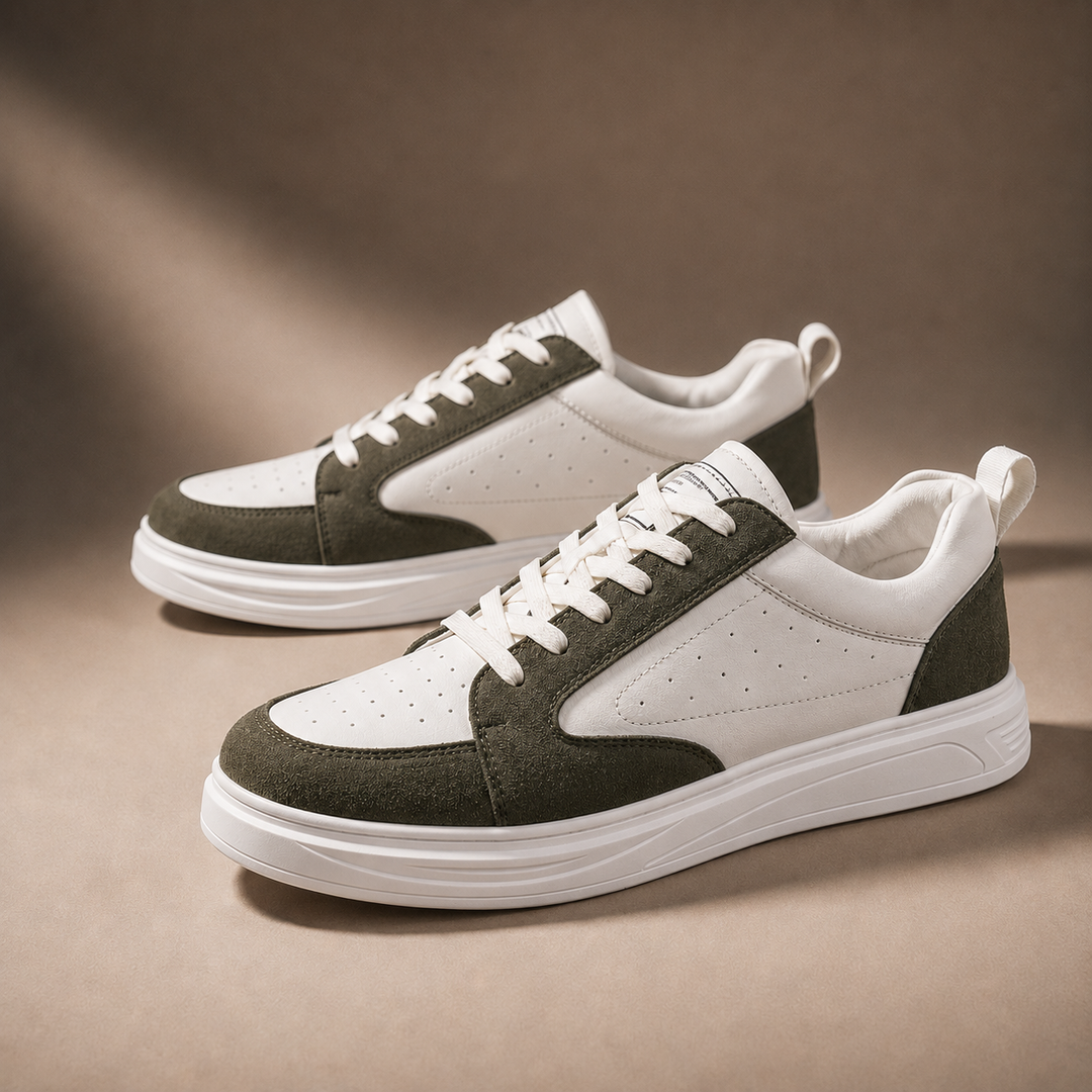 Hudson Court Sneakers - Classic Leather Low-Top Casual Shoes