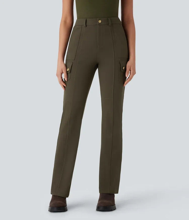 Cargo Pants Women Mid Rise Bootcut Hiking Trousers