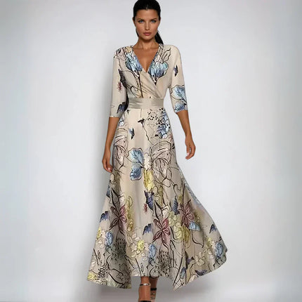 Emily | Luxury Floral Wrap Maxi Dress