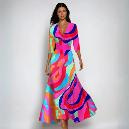 Emily | Luxury Floral Wrap Maxi Dress