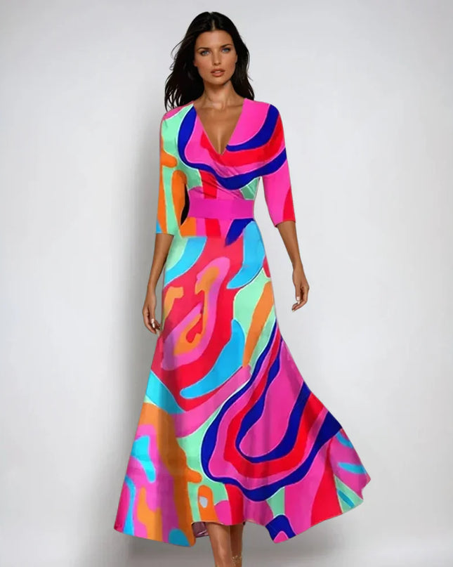 Emily | Luxury Floral Wrap Maxi Dress