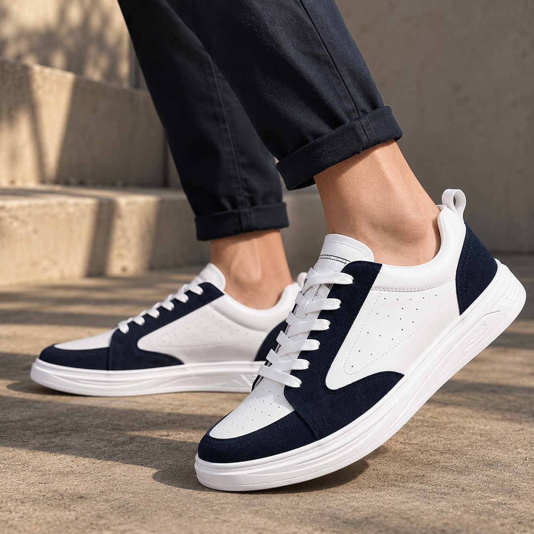 Hudson Court Sneakers - Classic Leather Low-Top Casual Shoes