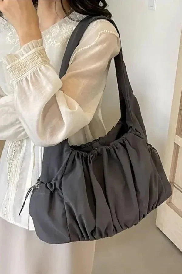Isadora Crossbody Bag - Nylon Pleated Compact Carry