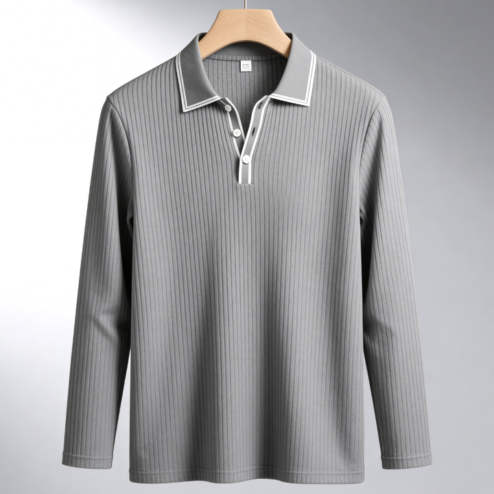 Men's Long Sleeve Polo Shirt – Lightweight & Breathable
