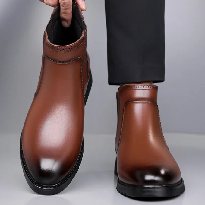 Men’s Leather Chelsea Boots – Smart Comfort